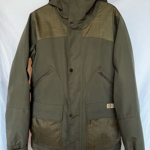 Burton womens snowboarding jacket, olive green, medium